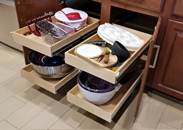 Custom Pantry Sliding Shelves