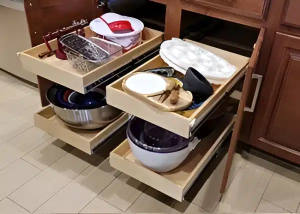 Custom Pantry Sliding Shelves